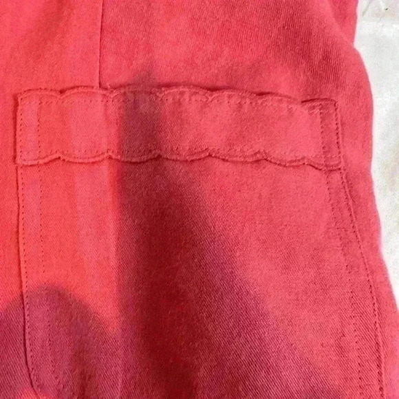 Pink Linen/Cotton 2 button Blazer with scalloped edging (Size 14) - Picture 6 of 9